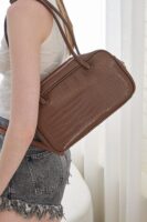 Gabi Faux Croc Shoulder Bag