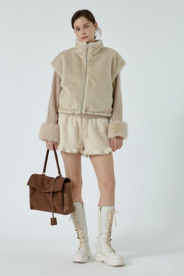 Faux Suede Shoulder Bag