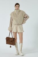 Faux Suede Shoulder Bag