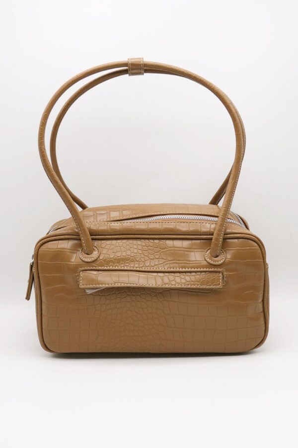 Gabi Faux Croc Shoulder Bag