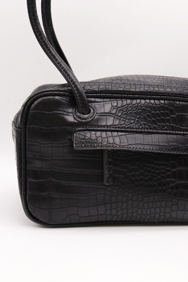 Gabi Faux Croc Shoulder Bag