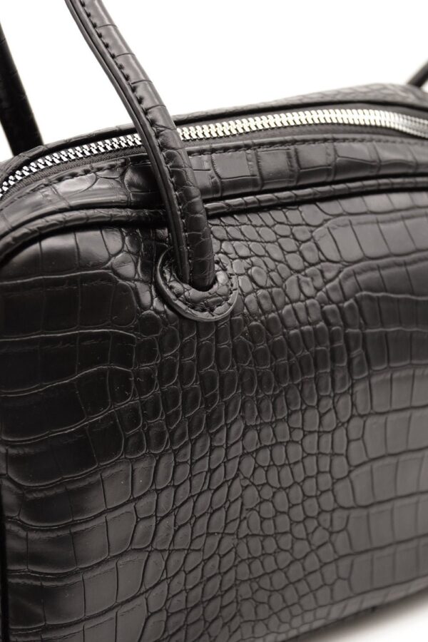 Gabi Faux Croc Shoulder Bag